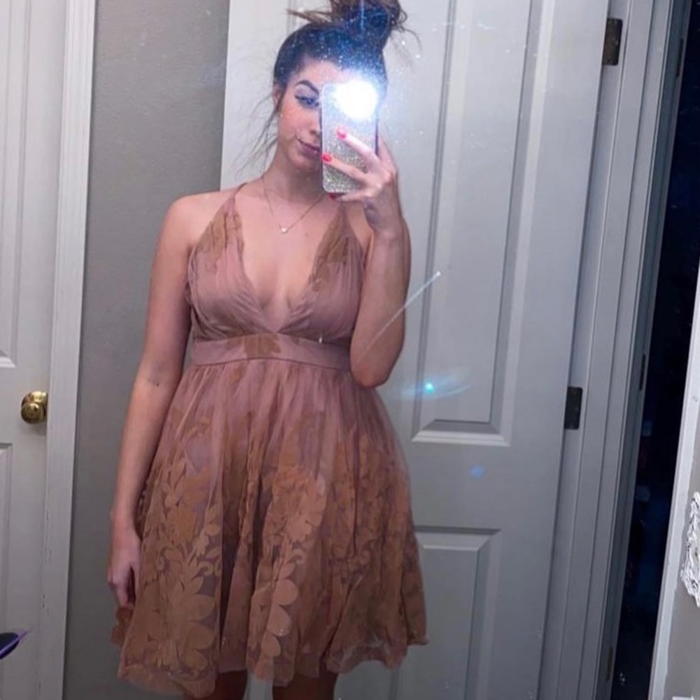pink lace showpo dress